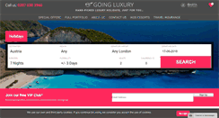 Desktop Screenshot of goingluxury.com